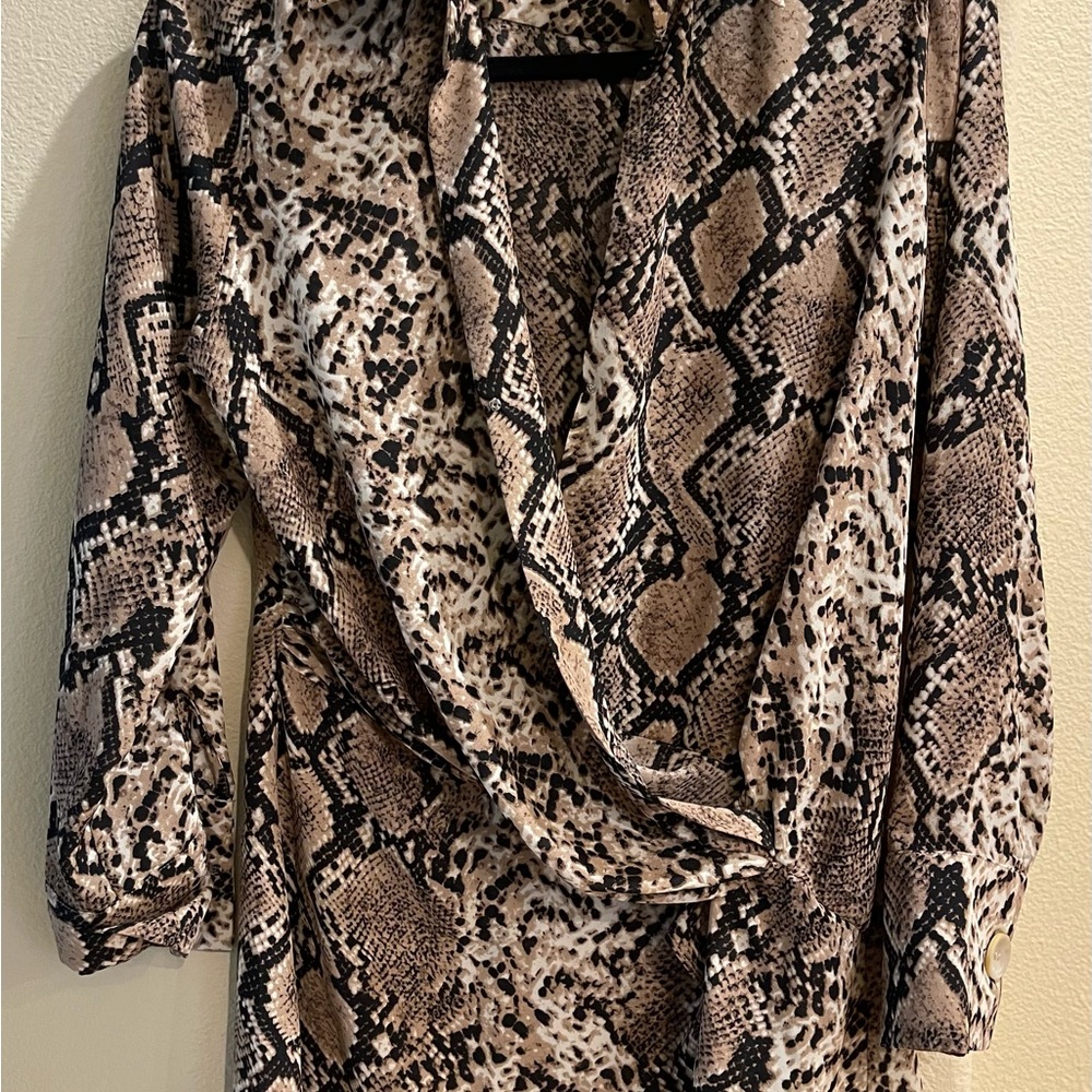 Dress Forum Animal Print Collared Dress